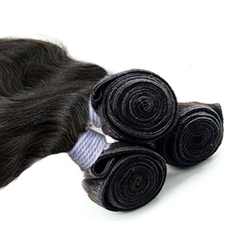 Cabello brasileño 3 paquetes con cierre de ola de cuerpo Remy Human Hair Extensions Bundles con cierre 