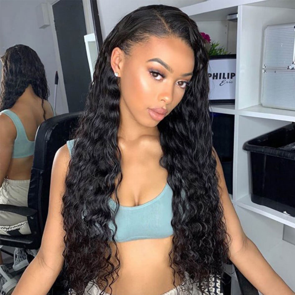 13x6 peluca delantera de encaje con ondas de agua