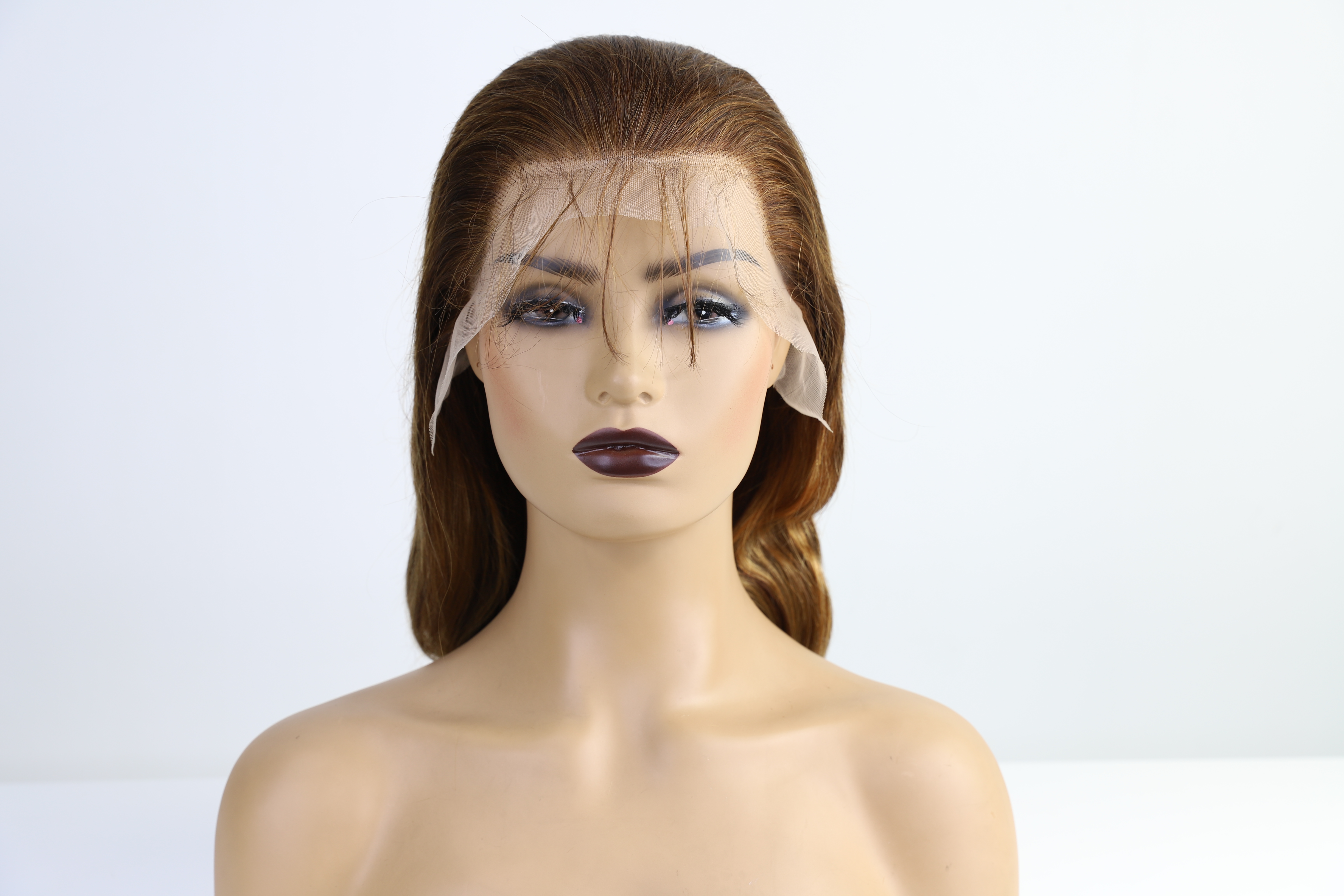 Peluca delantera de encaje ombre más destacado Cabello humano 24 26 28 pulgadas Pequeño humano de ola de cuerpo prepollado 13x4