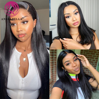 Angelbella Queen Doner Virgin Hair 13x4 Transparente Cabello humano crudo Transparente HD Peluca