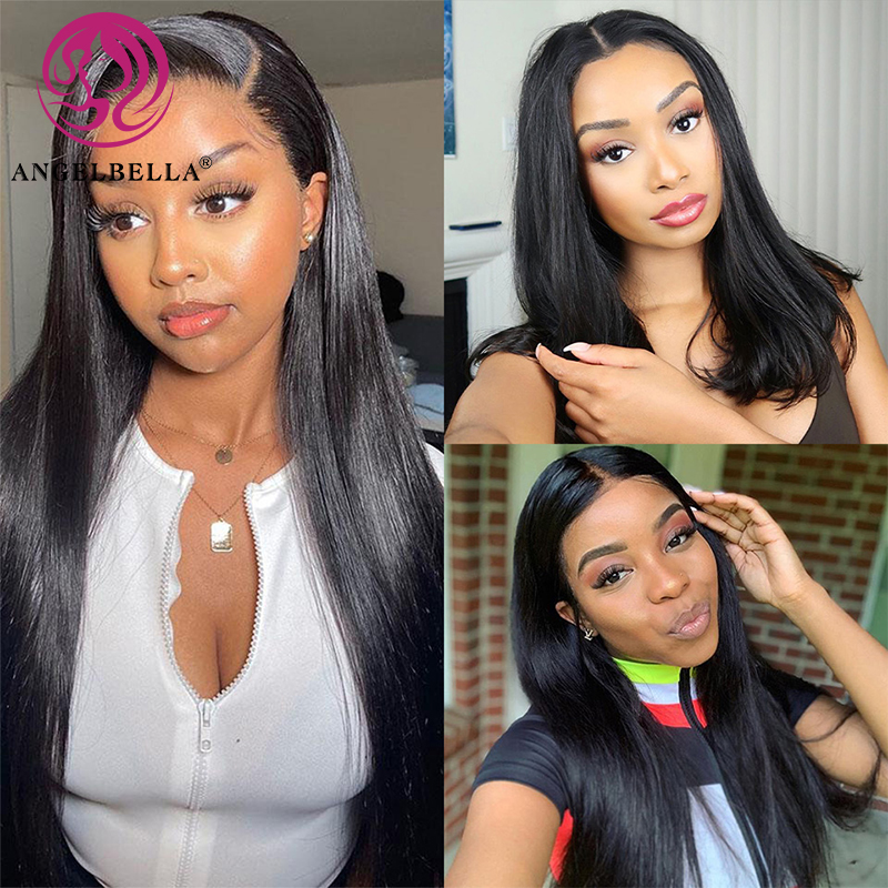 Angelbella Queen Doner Virgin Hair 13x4 Cernera transparente Cabricas Full Full Lace Human Hair Wig