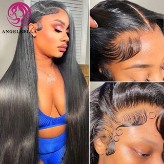 Angelbella Queen Doner Virgin Hair 13x4 Natural Transparen HD Lace frontal Virgin Human Hair Wigs