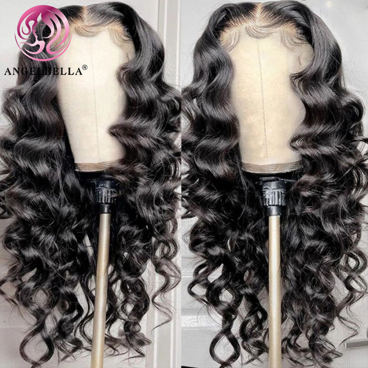  Angelbella Queen Doner Virgin Hair 13x4 Deep Wave Ultra Cierre cabello humano HD Peluces delanteros