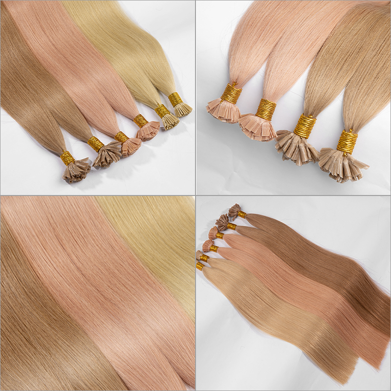 100% crudo Virgin Human Human I-Tip Extensiones Cutícula Alineada Buzo Recto I-Tip Cabello Al por mayor