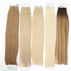 Cinta rubia natural en extensiones de cabello cabello humano invisible 613 hueso rubio cinta recta 100% virgen cruda cabello humano