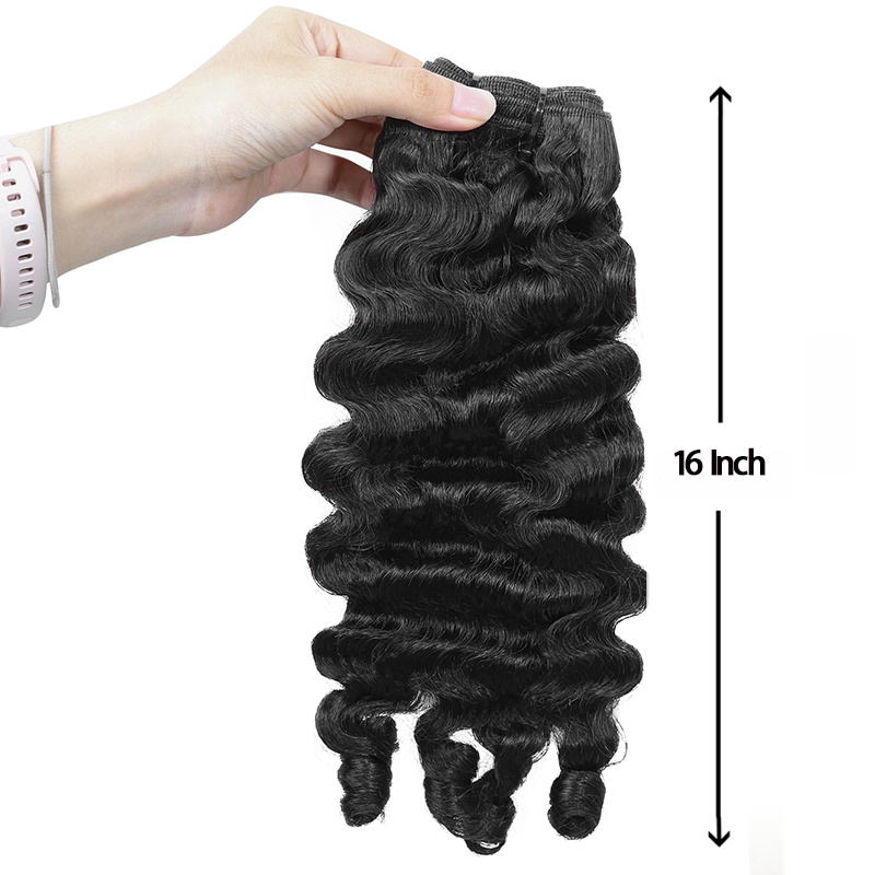 Venta al por mayor Paquetes rizados birmanos personalizados Cabello Remy virgen brasileño Cabello humano de tejido rápido mojado y ondulado para mujeres 8-40 pulgadas con extremo rizado en espiral Extensiones de cabello 100% sin procesar Negro natural