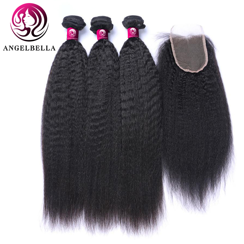Angelbella Pelucas de cabello humano natural Color negro Trama recta rizada Peluca de encaje completo Cabello brasile&ntilde;o Remy indio crudo (6)