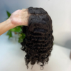 Cierre de encaje de ola profunda peluca de cabello humano pelucas para mujeres negras