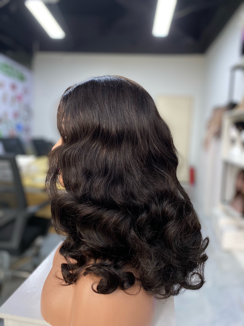Peluca de cabello humano súper doble dibujada Magic Curls animosa
