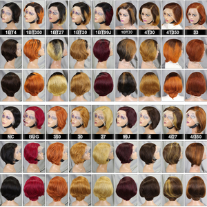 Angelbella DD Diamond Hair 200% Densidad 13x4 Capacidad frontal de encaje completo Bob boba humana