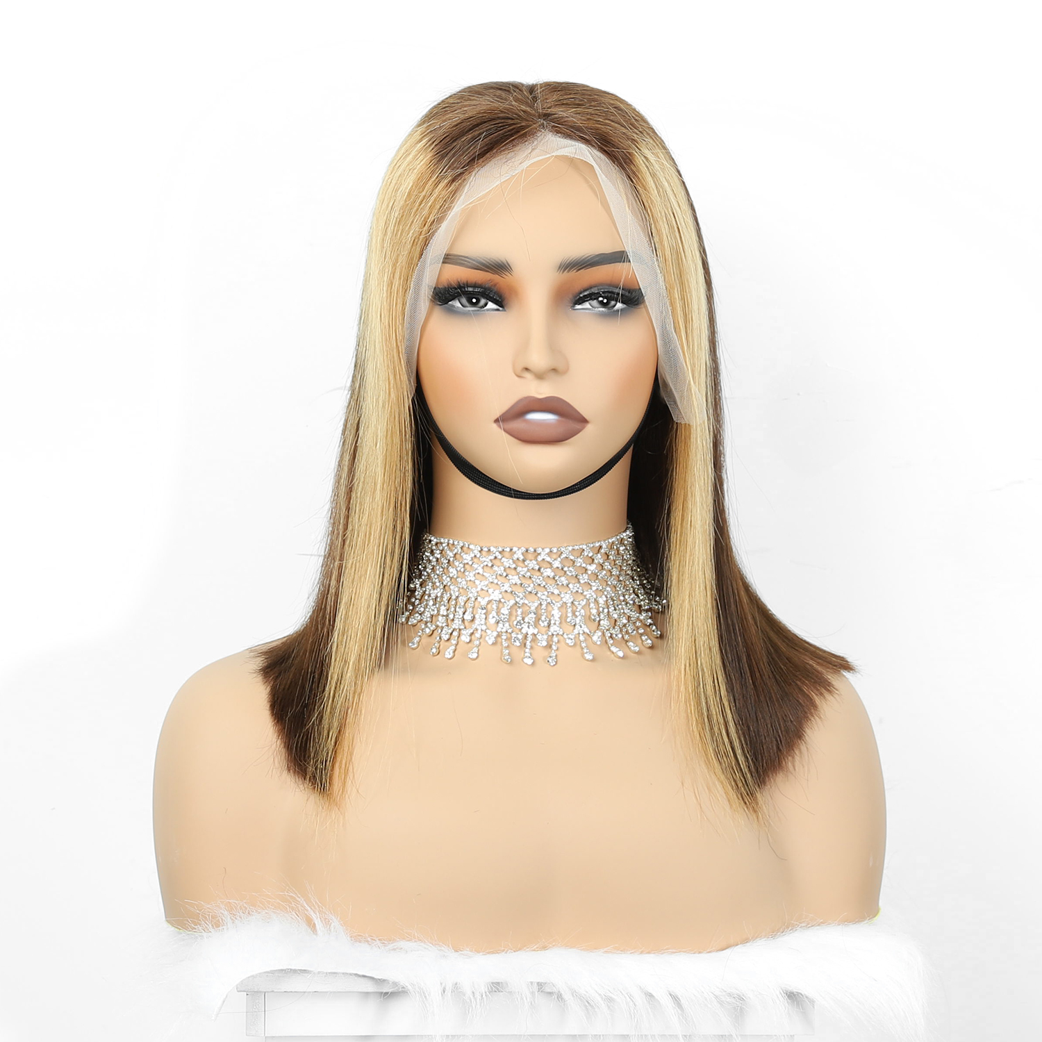  Angelbella DD Diamond Hair al por mayor de encaje peruano Bob Bob Pelera de cabello Humano Barato 13*4 Peluca de bob frontal frontal de encaje