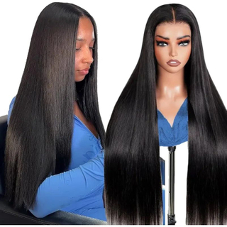 Angelbella Pelera delantera de encaje transparente para mujeres negras encaje hino hino peluca de cabello humano