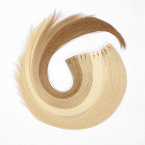 Cinta rubia natural al por mayor en extensiones de cabello 100% crudo virgen humano cabello invisible color rubio color rubio color