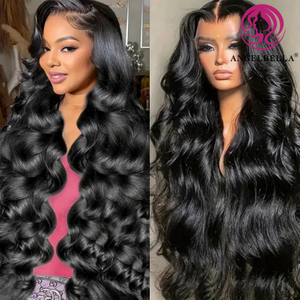 40 pulgadas 13x4 cabello humano brasileño ola de cuerpo negro natural de longitud larga HD hd sin glucio peluca frontal para mujeres negras