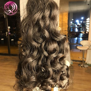 Angelbella 100% Virgin Human Hair High Densidad Cabello peruano crudo sin procesar Bundles de ondas corporales