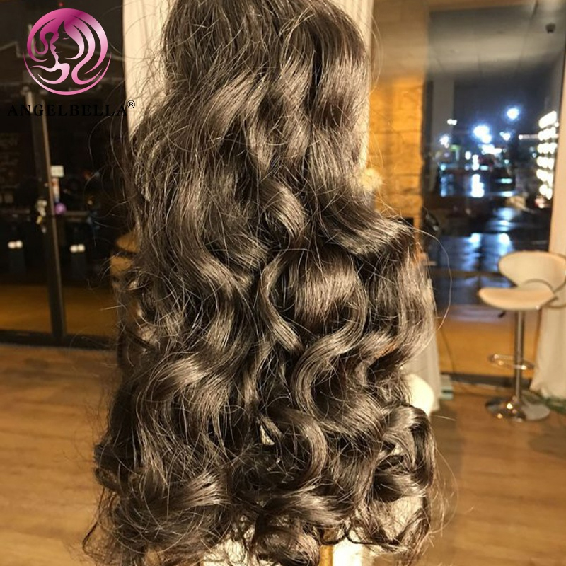 Angelbella 100% Virgin Human Hair High Densidad Cabello peruano crudo sin procesar Bundles de ondas corporales