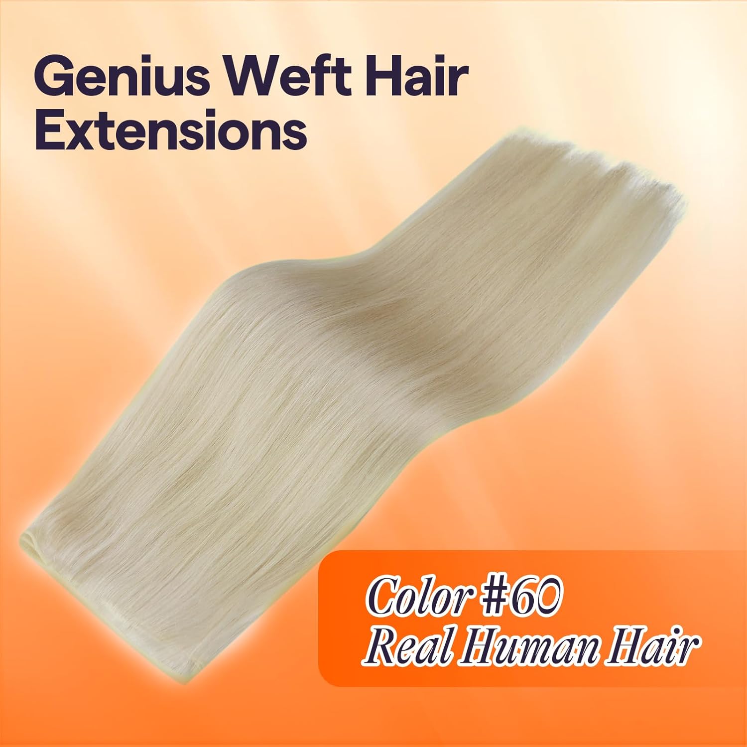Extensiones de cabello de trama Genius de Full Shine, extensiones de cabello humano de trama atada a mano, extensiones de cabello humano de 12-30 pulgadas, 100G, cabello Remy rubio, cabello suave y sedoso, extensiones para coser para mujeres