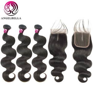  Los paquetes de cabello humano Body Wave se tejen con cierre