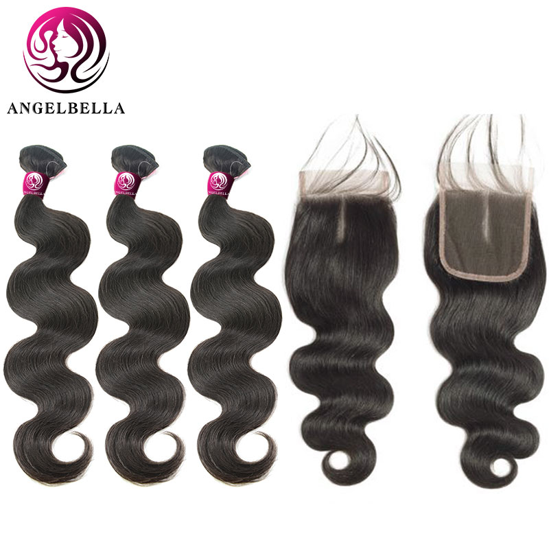  Los paquetes de cabello humano Body Wave se tejen con cierre