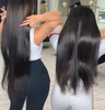Peluca recta de hueso brasileño tejido de 30 pulgadas sin procesar 100% cabello virgen 10A