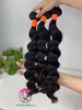 Paquetes de ondas profundas brasileñas 100% sin procesar con paquetes de cabello humano virgen con 4 × 4 cierre de encaje 