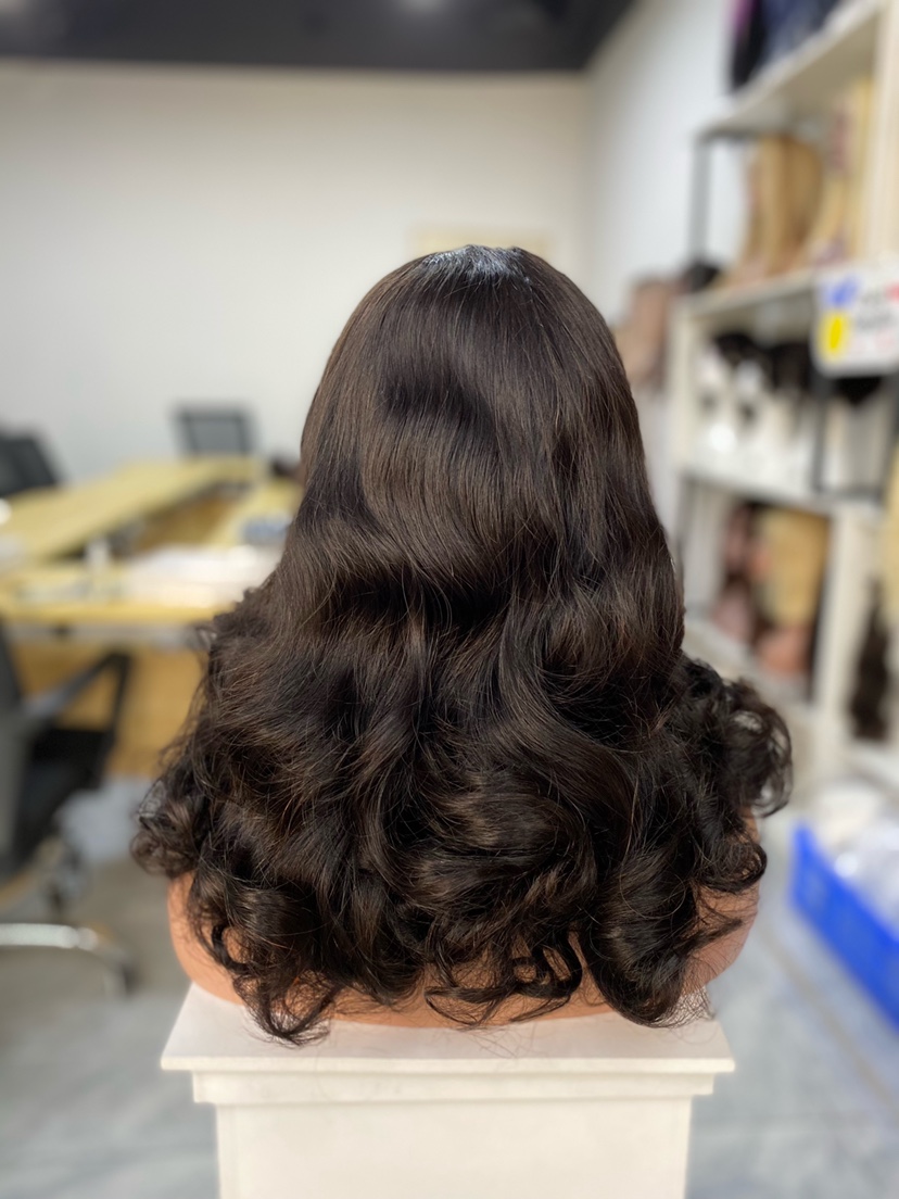 Peluca de cabello humano súper doble dibujada Magic Curls animosa