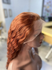 Ginger Orange Color Deep Lace Lace Frontal Wig 13x4 HD Cerneras de encaje transparente