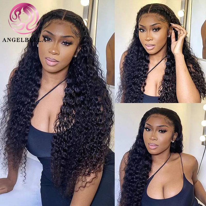 Angelbella DD Diamond Hair HD 13x4 Wave Deep Wave Human Hair Lace Wig for Women