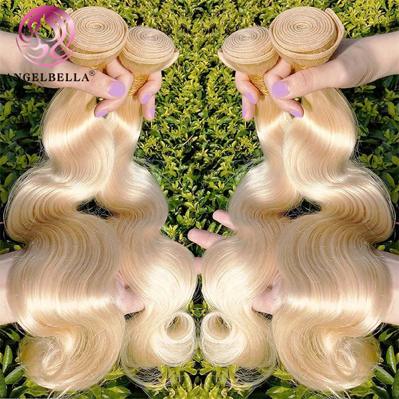 Angelbella Queen Doner Virgin Hair Beauty 613 Brasil Body Wave Raw Human Bundle 