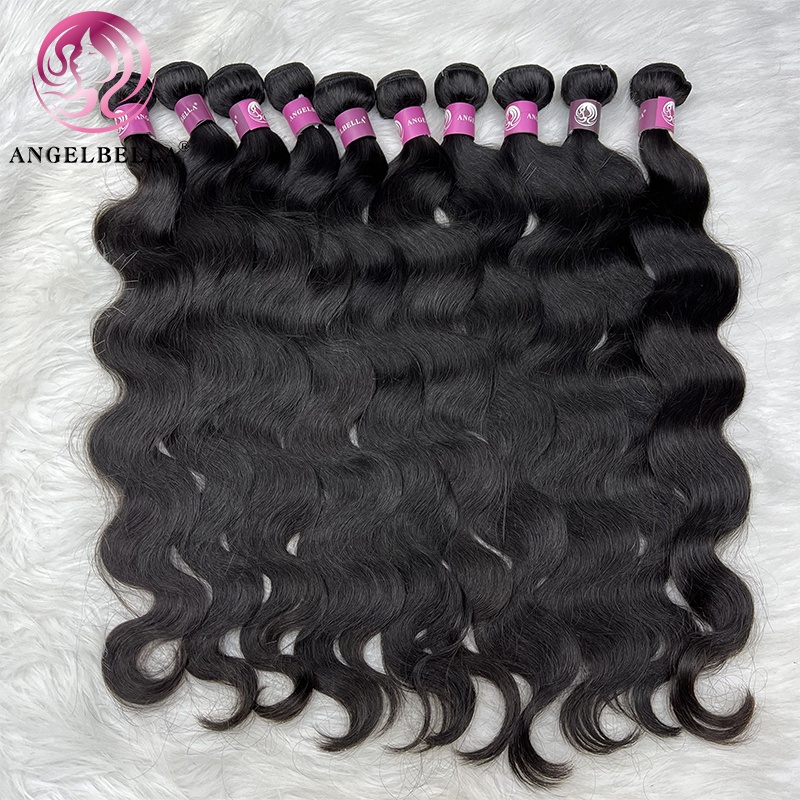 Puntos de cabello humano de alta calidad Remy onda corporal Doble dibujado Extensión del cabello humano para mujeres negras