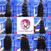 Angelbella al por mayor de color natural de 30 pulgadas cabello humano brasileño extensiones de cabello humano recto bulto de dibujo para mujeres negras