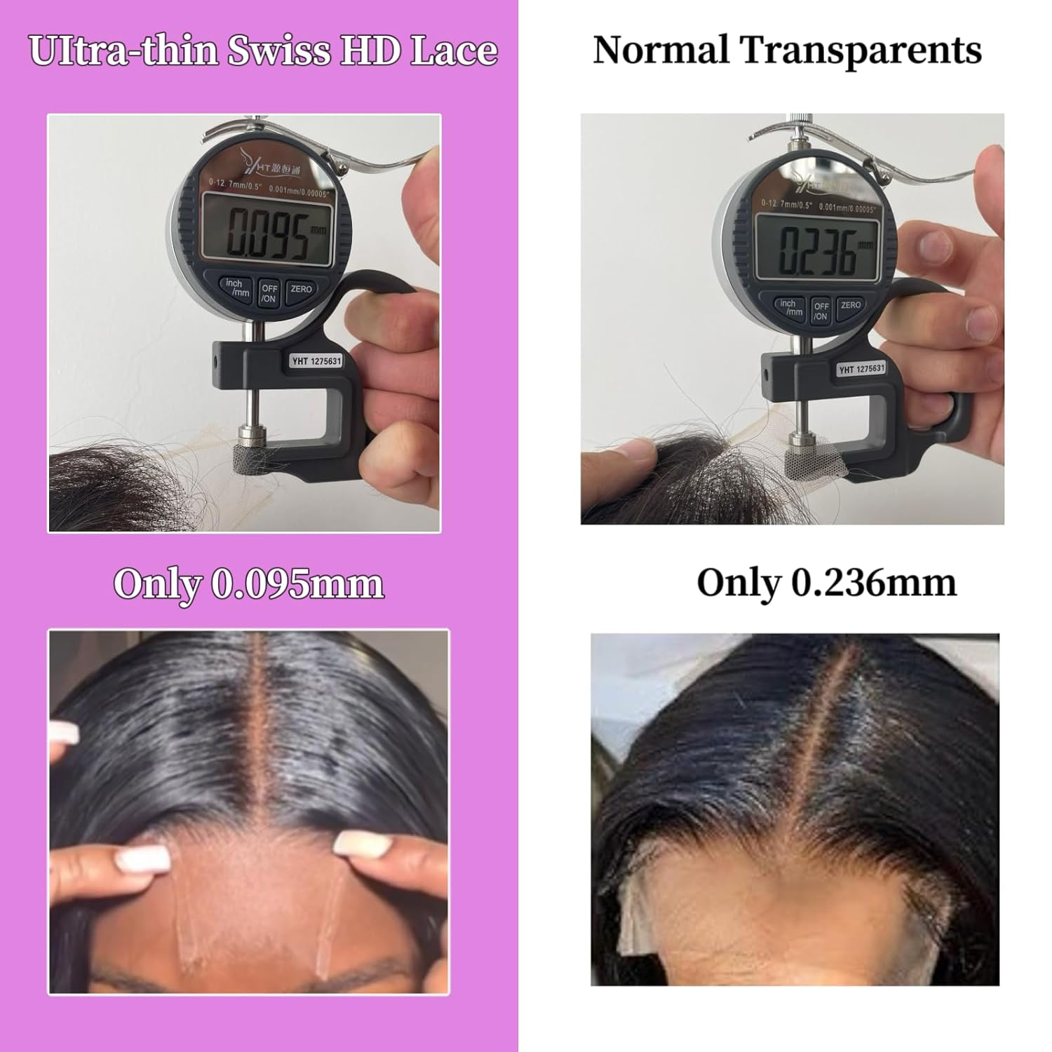 2022 6X6 Cierre de encaje Cabello humano Parte libre de encaje transparente Recto sedoso con pelo de bebé