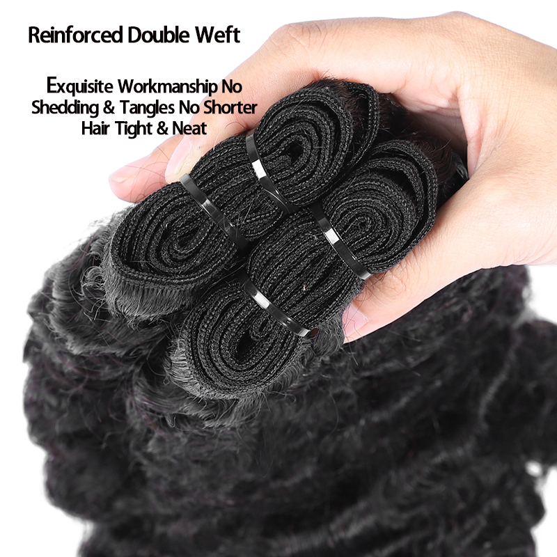 Venta al por mayor Paquetes rizados birmanos personalizados Cabello Remy virgen brasileño Cabello humano de tejido rápido mojado y ondulado para mujeres 8-40 pulgadas con extremo rizado en espiral Extensiones de cabello 100% sin procesar Negro natural