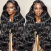 Angelbella 220% Densidad ola de cuerpo Capacidad frontal pelucas de cabello humano vendedores 13x4 peluca frontal de encaje sin gluio para mujeres negras