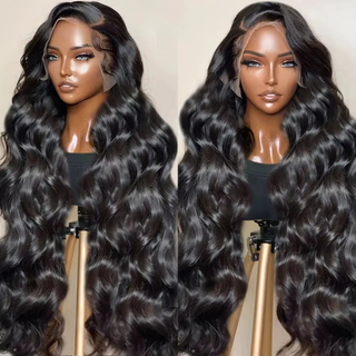 Angelbella 220% Densidad ola de cuerpo Capacidad frontal pelucas de cabello humano vendedores 13x4 peluca frontal de encaje sin gluio para mujeres negras
