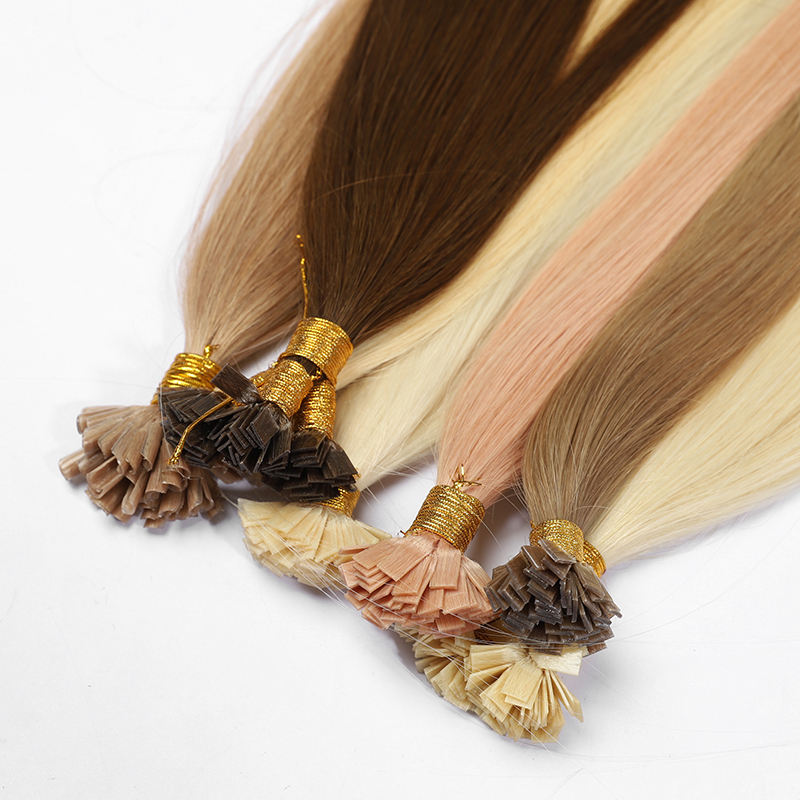Angelbella al por mayor I-tip extensiones de cabello cutícula alineada hueso recto extensiones de cabello I-tip 100% crudo virgen humano cabello humano