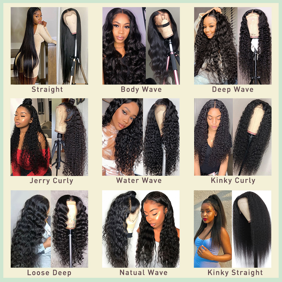 Peluca de cabello humano de encaje de onda profunda de 13x4 (6)