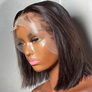 Bob Wig Lace Front Brazilian Human Hair Wigs for Black Women Preplusted Short Natural 13x4 HD Retraso Cierre frontal completo Peluca