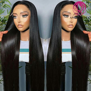 Angelbella Queen Doner Cabello virgen 13x4 Cabello humano HD Peluca Cabello de cabello humano Cabello alineado Peluces sin glúborrillo