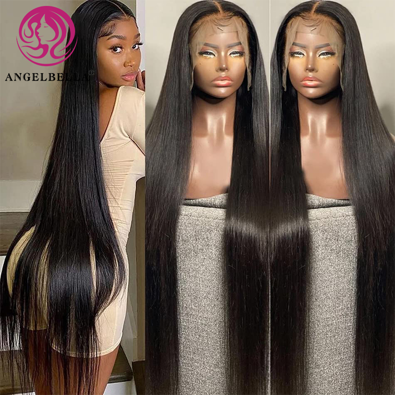 Angelbella Queen Doner Cabello virgen 13x4 Cutícula cruda Transparente Cabello humano HD PELIZACIÓN CONDURA PARA MUJER NEGRAS 