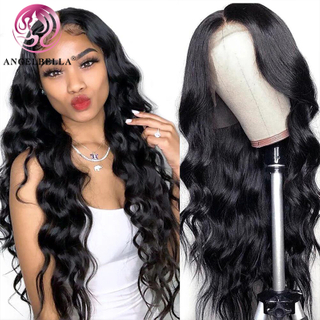 Angelbella Dd Diamond Hair Virgin Remy Hair 13x4 Pelucas frontales de encaje Peluces de cabello humano frontal para mujeres negras