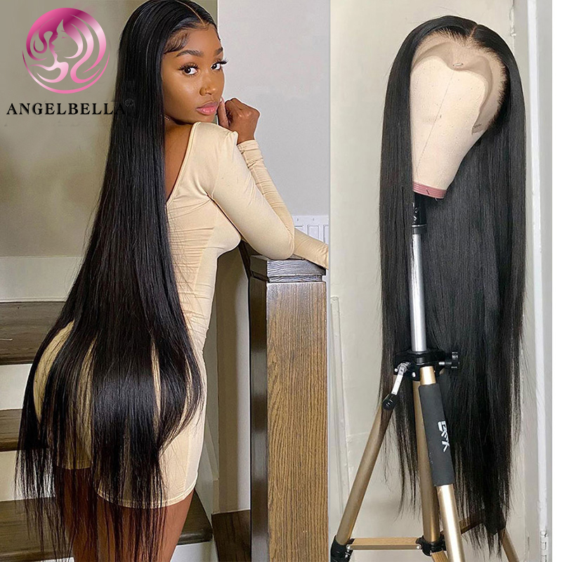 Angelbella Queen Doner Cabello virgen 13x4 Cutícula cruda Transparente Cabello humano HD PELIZACIÓN CONDURA PARA MUJER NEGRAS 