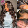 Angelbella Queen Doner Virgin Hair 13x4 Black Body Wave HD Lace frontal Peluces de cabello humano