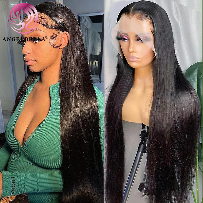 Angelbella Glory Virgin Hair brasileño 13x4 Indetectable Cabello humano transparente HD PELACIÓN Frontal