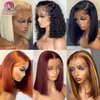 Al por mayor 13x4 Natural Black Vietnam Cabello humano Peluca delantero de encaje delantero Rectivo Bob Bobas Frontal para mujeres negras