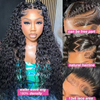 AngelBella 12-40 pulgadas onda de agua pelucas delanteras de encaje cabello humano pre arrancado 13x6 parte profunda HD encaje frontal peluca 180 densidad rizado cabello humano peluca para mujeres