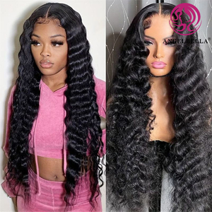 Angelbella Natural Natural 30 pulgadas 220 Densidad HD Cernera sin glúeramiento Pelera frontal CABLERA DE CABLO HOMBRO PELO PEDIDOS PARA MUJERES NEGRAS