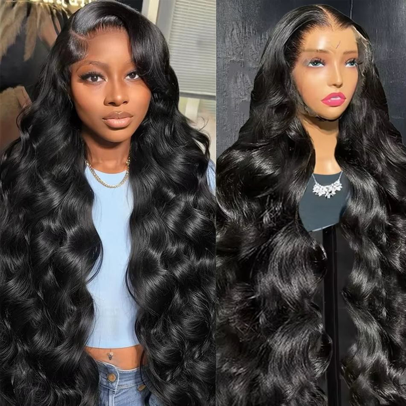 Angelbella 220% Densidad 13x4 CABLERA HUMANA LOS VENDIENTES Frontal Vendedores 30 pulgadas de ola sin glúteos HD Pelucas delanteras para mujeres negras